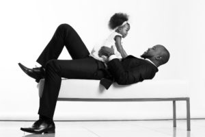 Movie exec Kene Okwuosa photographed with daughter Olivia by Remi Adetiba