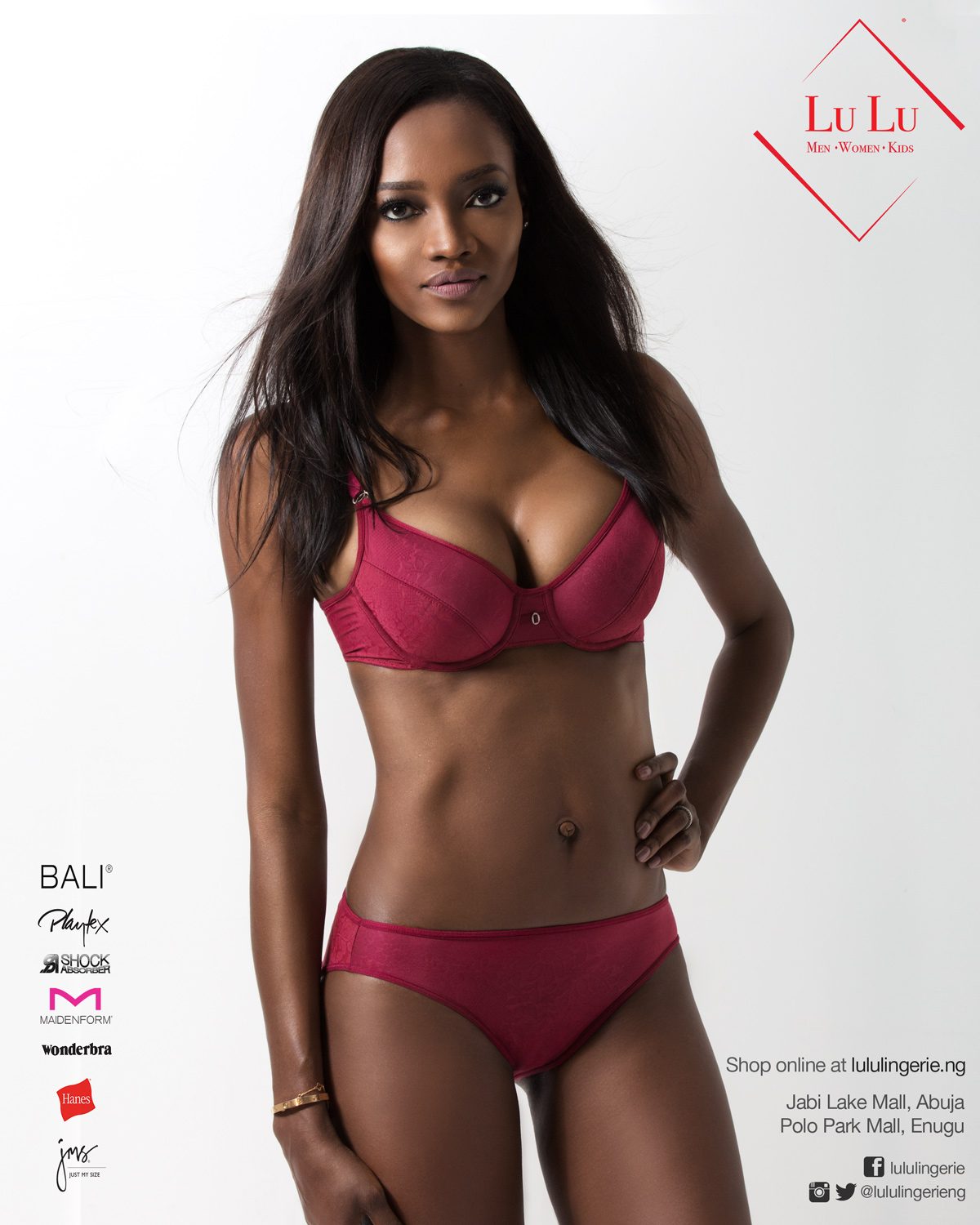 Oluchi Onweagba Orlandi photographed for a Lulu Lingerie ad campaign by Remi Adetiba