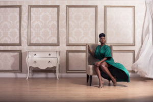 Singer-songwriter Waje photographed by Remi Adetiba for her album Red Velvet