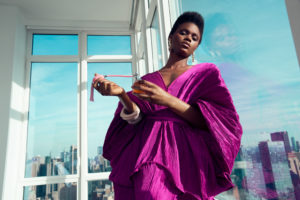 Model Imade Ogbewi, photographed by Remi Adetiba for luxury fragrance retailer Rare Dahlia.