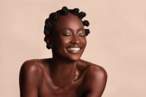 Model Eniola Abolarin, photographed for OLORI Beauty USA's launch campaign by Remi Adetiba