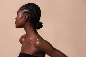 Model Rebecca Fabunmi, photographed for OLORI Beauty USA's launch campaign by Remi Adetiba