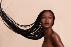 Model Damilola Bolarinde, photographed for OLORI Beauty USA's launch campaign by Remi Adetiba